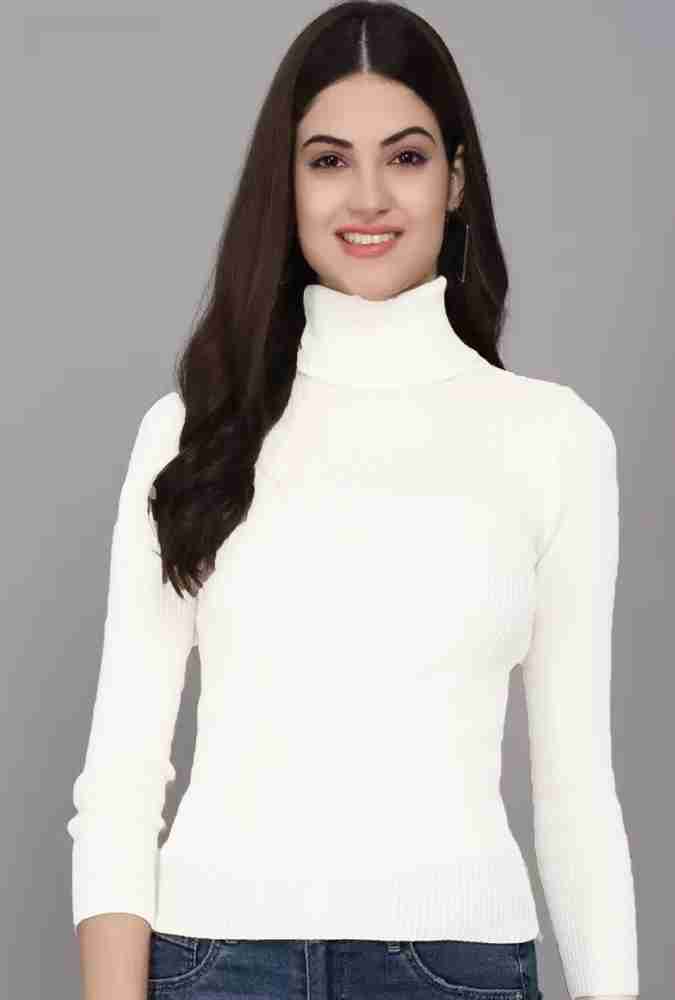 AD AV Solid High Neck Casual Women White Sweater Buy AD AV Solid High Neck Casual Women White Sweater Online at Best Prices in India Flipkart
