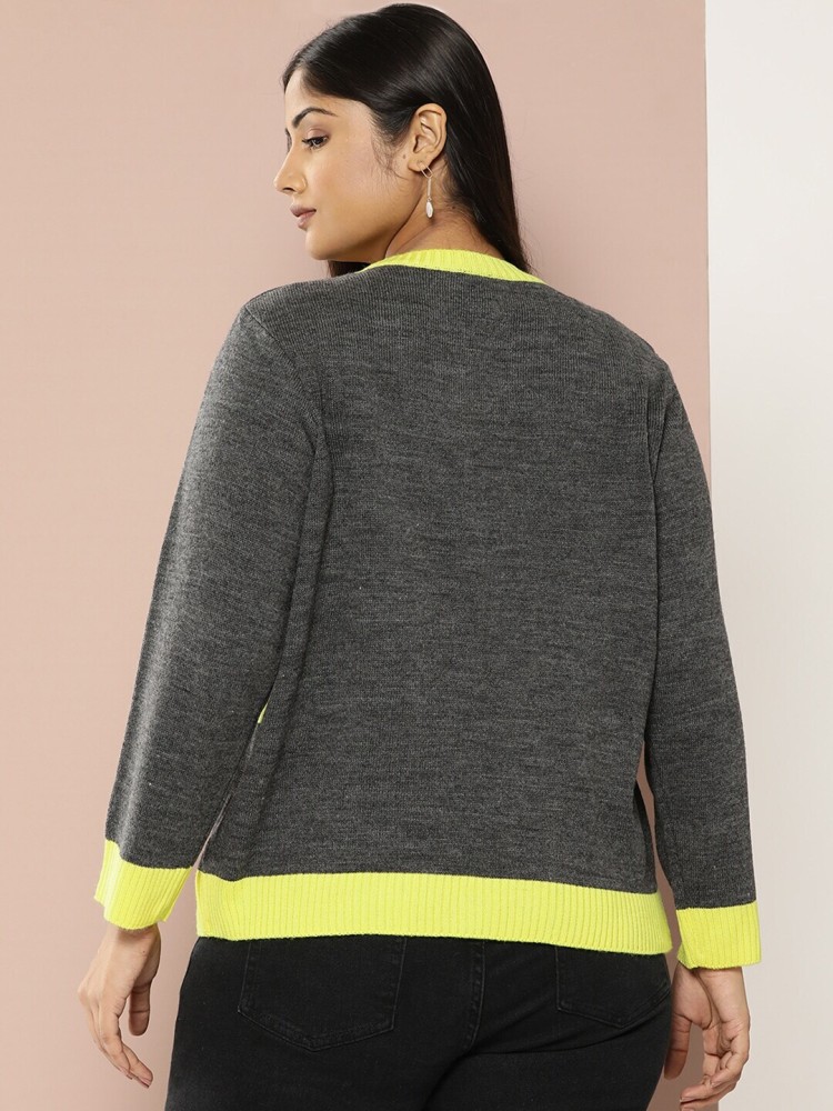 Gray and yellow sweater best sale