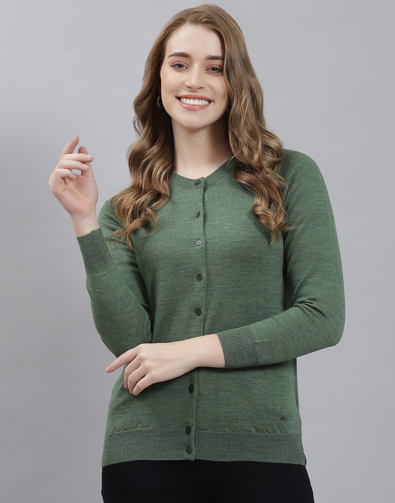 MONTE CARLO Solid Round Neck Casual Women Green Sweater Buy MONTE CARLO Solid Round Neck Casual Women Green Sweater Online at Best Prices in India Flipkart