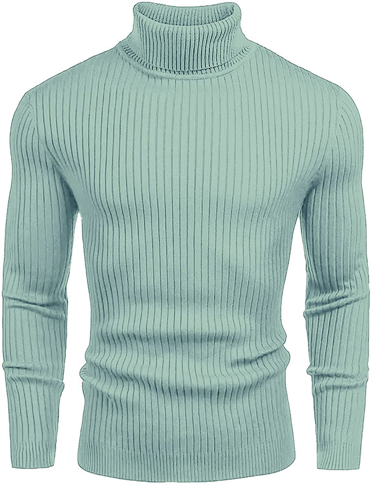 NORTHWIND Woven Turtle Neck Casual Men Light Green Sweater - Buy 