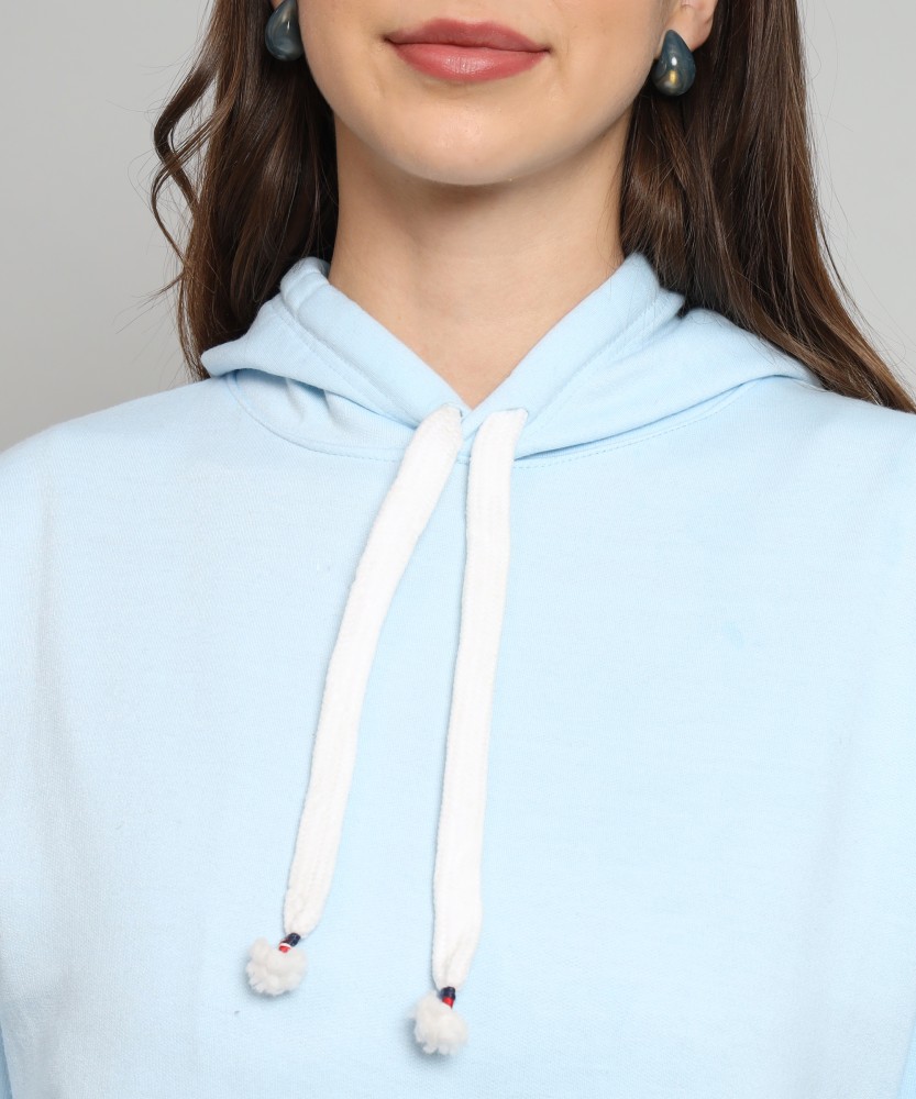 WILLEY Solid Hooded Neck Casual Women Blue Sweater - Buy WILLEY Solid  Hooded Neck Casual Women Blue Sweater Online at Best Prices in India