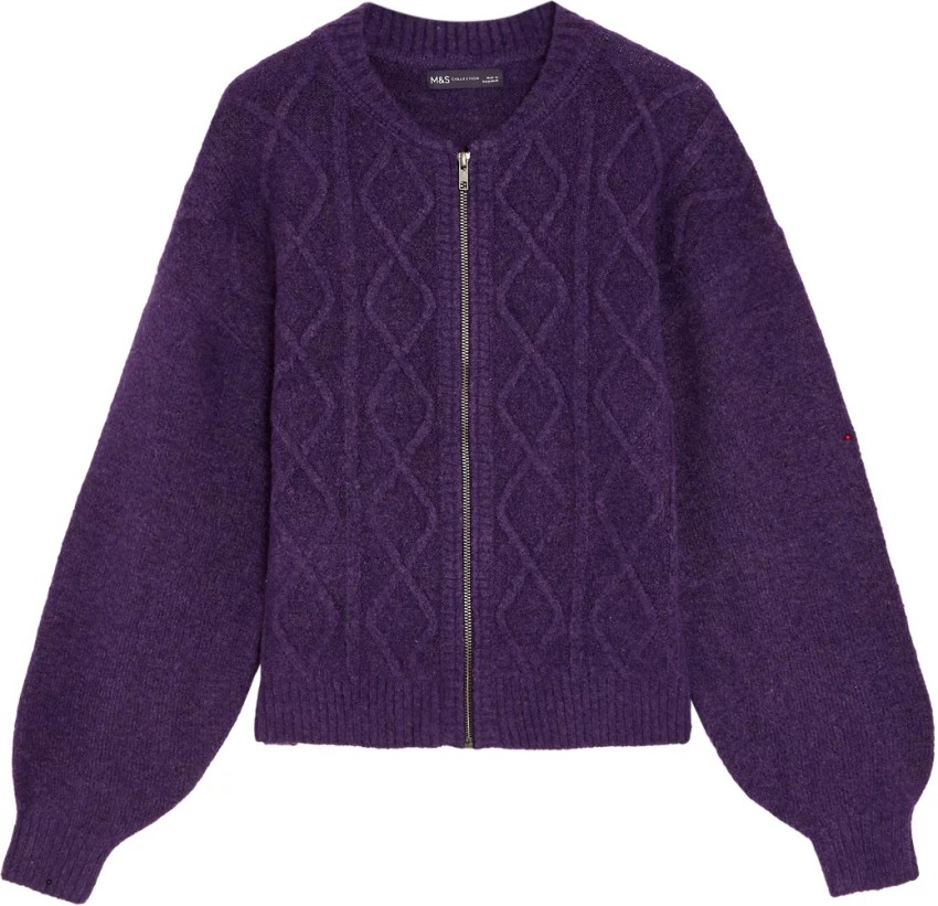 Marks and spencer purple cardigan best sale