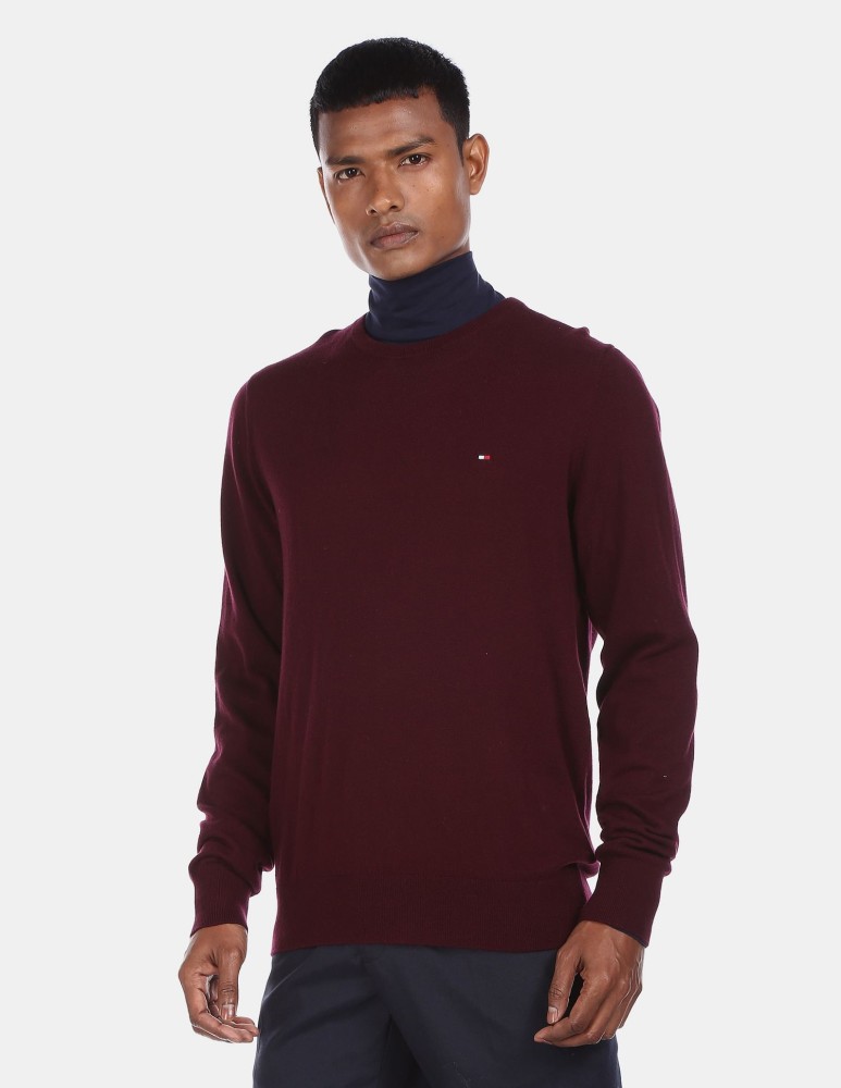 tommy hilfiger maroon sweater