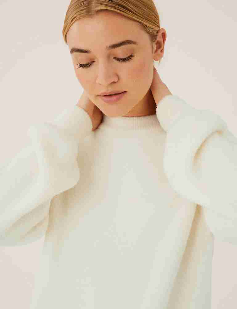Marks and spencer white jumper on sale
