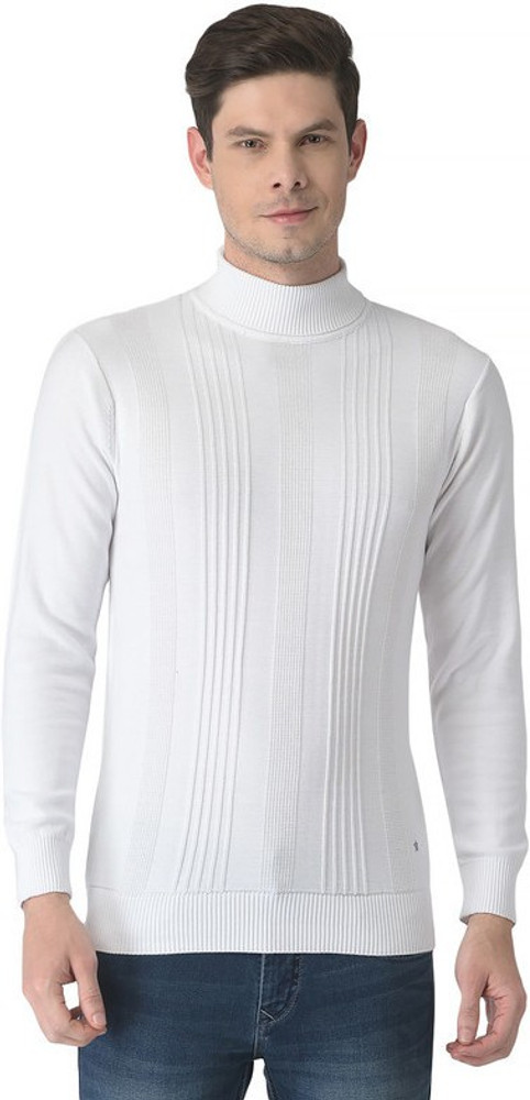 TURTLE Self Design High Neck Casual Men White Sweater Buy TURTLE Self Design High Neck Casual Men White Sweater Online at Best Prices in India Flipkart