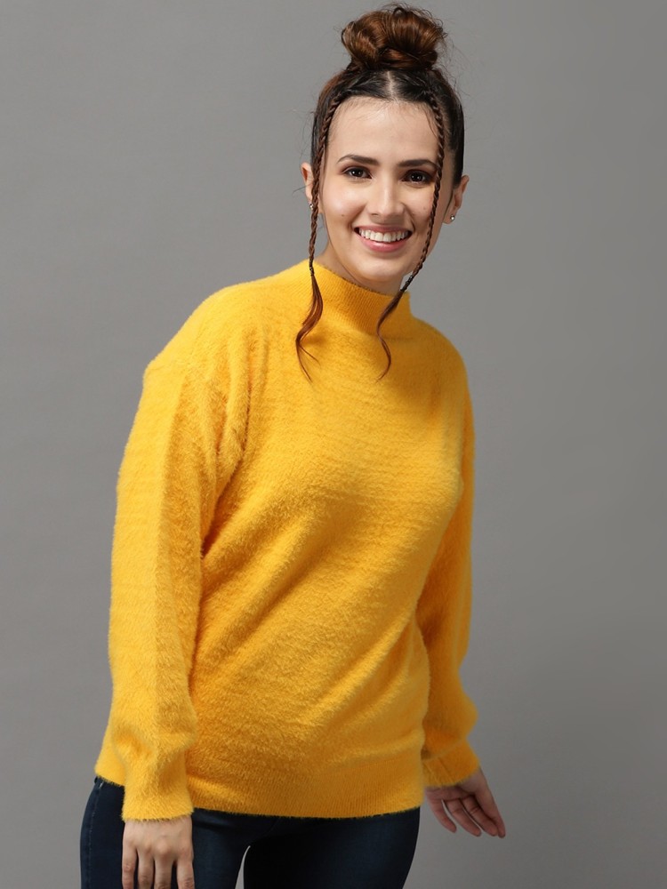 High neck mustard clearance jumper