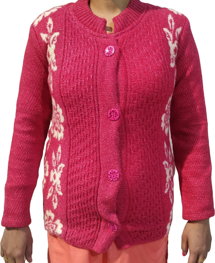 OSWAL COLLECTION Floral Print Collared Neck Casual Women Pink