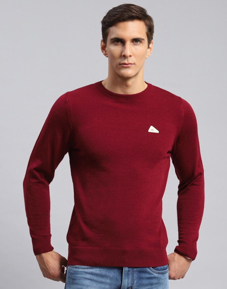 MONTE CARLO Self Design Round Neck Casual Men Red Sweater Buy MONTE CARLO Self Design Round Neck Casual Men Red Sweater Online at Best Prices in India Flipkart