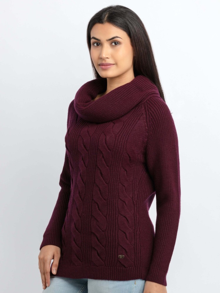 Maroon cowl neck outlet sweater