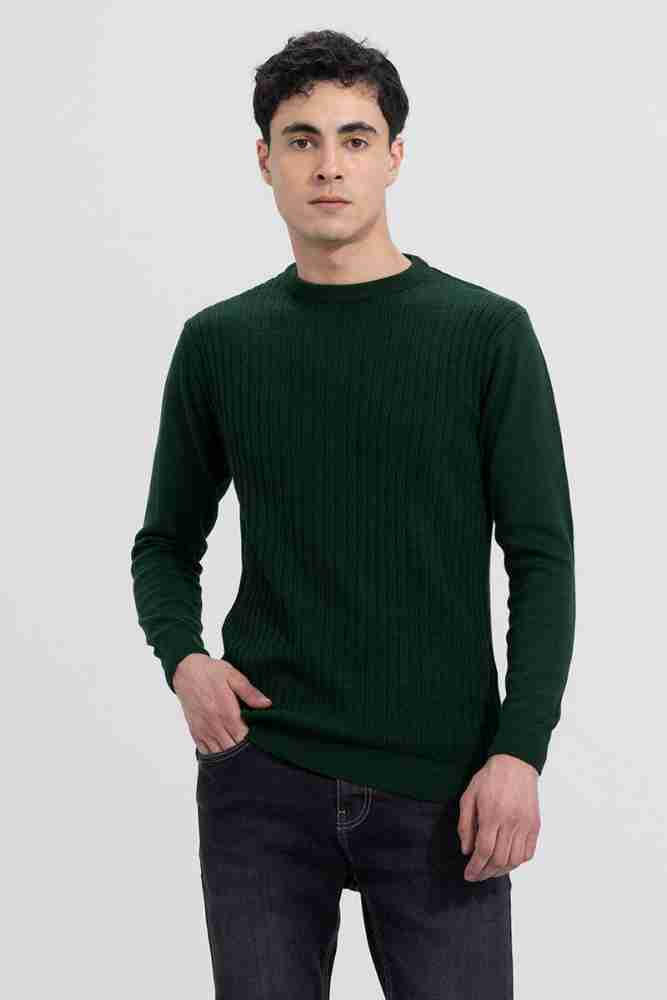 Men's green crew store neck sweater