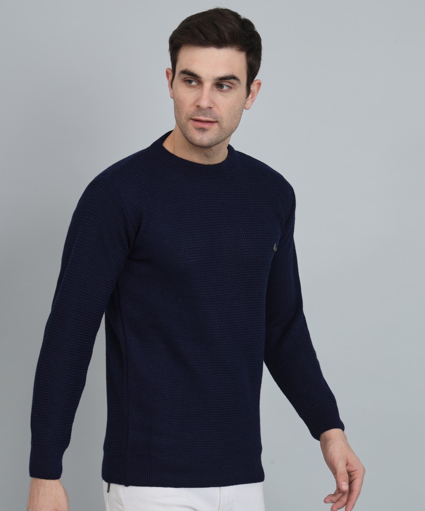 MYLES Woven Round Neck Casual Men Blue Sweater Buy MYLES Woven Round Neck Casual Men Blue Sweater Online at Best Prices in India Flipkart