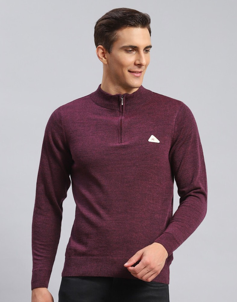 MONTE CARLO Solid High Neck Casual Men Purple Sweater Buy MONTE CARLO Solid High Neck Casual Men Purple Sweater Online at Best Prices in India Flipkart