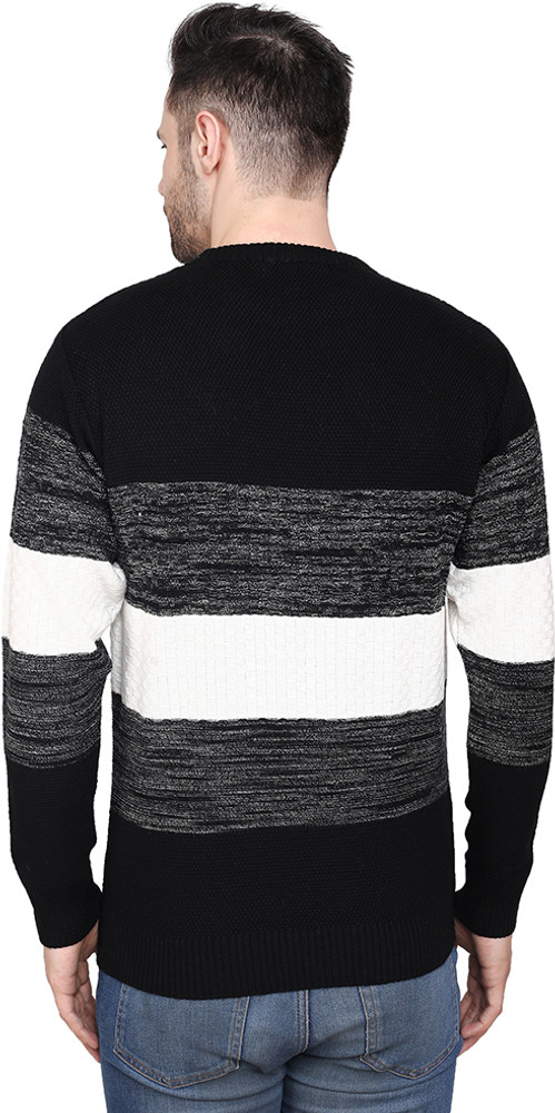 believe Striped Round Neck Casual Men Black White Sweater Buy believe Striped Round Neck Casual Men Black White Sweater Online at Best Prices in India Flipkart