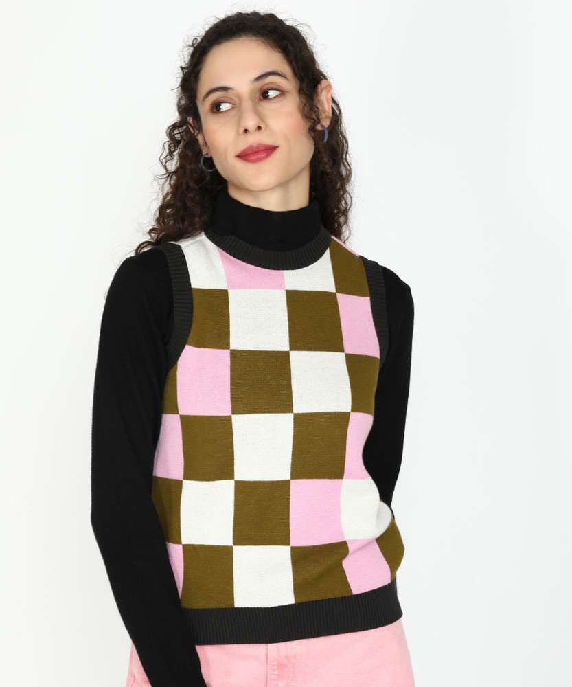 Forever 21 checkered sweater sale