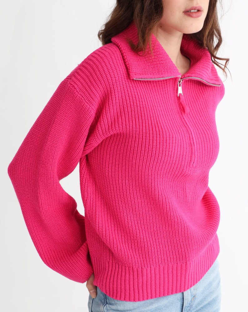 Hot pink sweater women's best sale