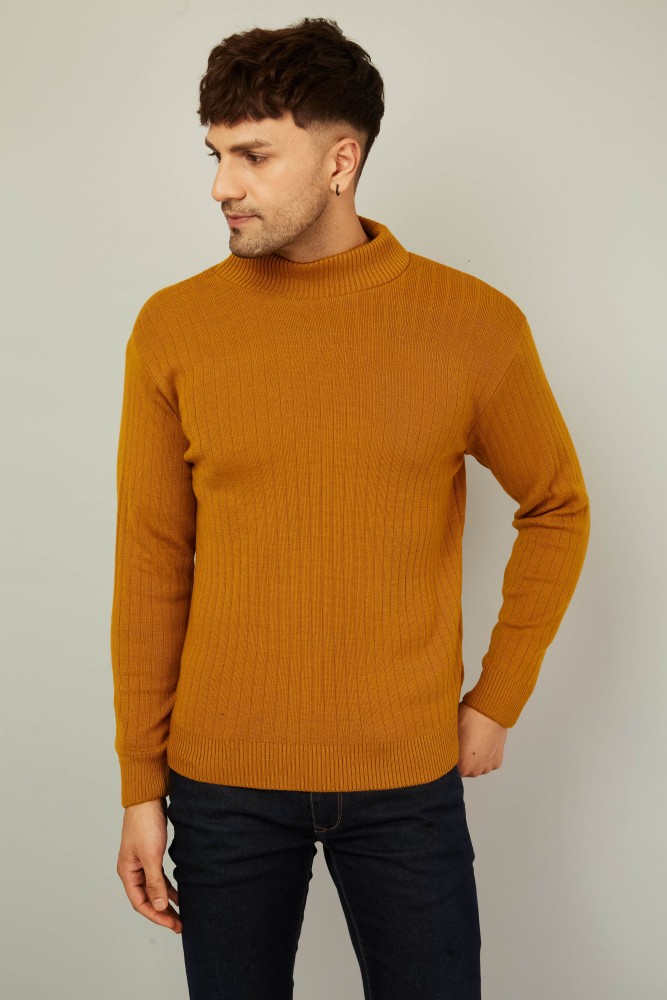 Mustard turtleneck sweater outlet mens