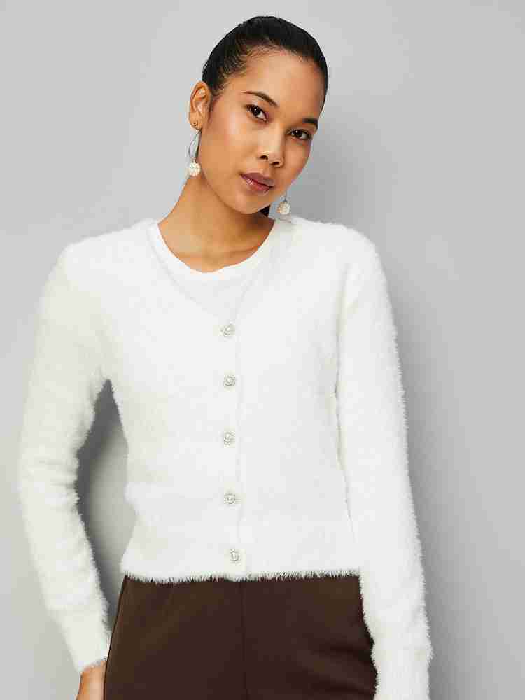 Plain white sweater women's outlet