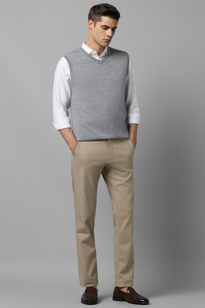 Grey sweater hotsell khaki pants