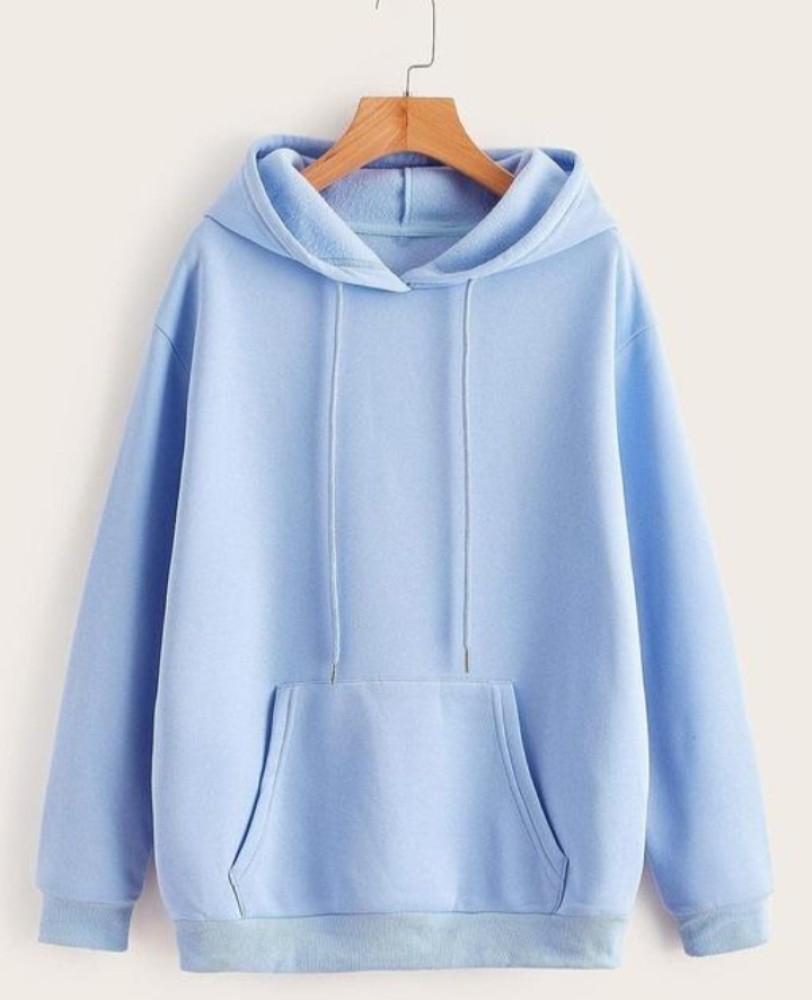 Buy Women Blue Solid Hooded Full Sleeve Tracksuit Online in India