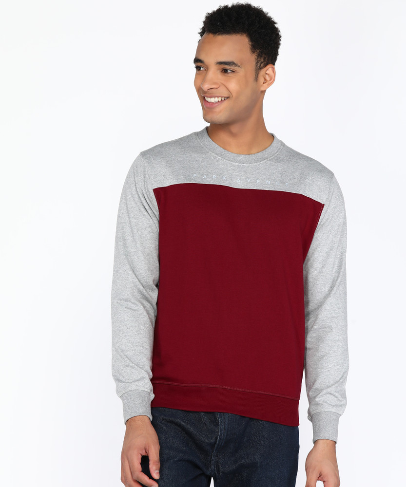 PARK AVENUE Full Sleeve Color Block Men Sweatshirt - Buy PARK AVENUE Full  Sleeve Color Block Men Sweatshirt Online at Best Prices in India |  Flipkart.com