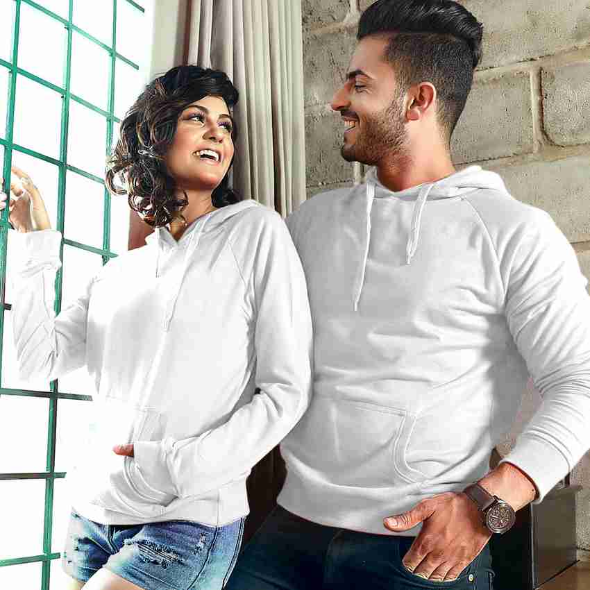 H and sales m white hoodie