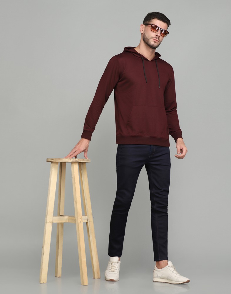 Maroon pullover hoodie clearance men's