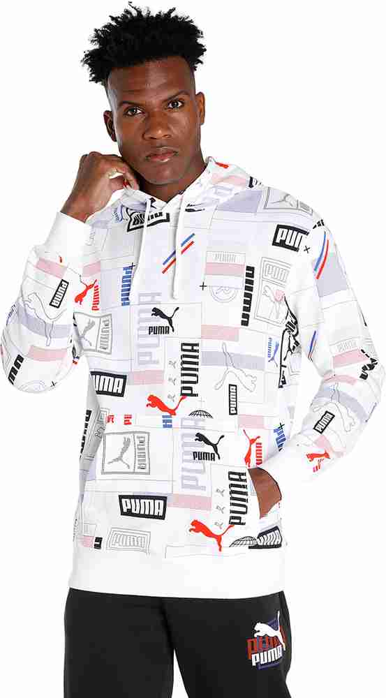 White puma hoodie cheap mens