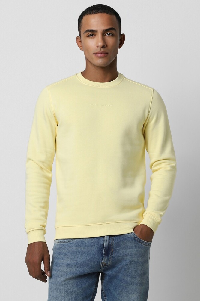 Peter england yellow online sweatshirt