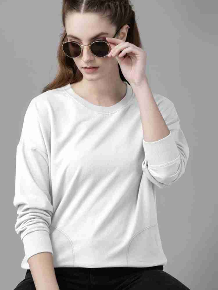 FIONAA TRENDZ Full Sleeve Solid Women Sweatshirt - Buy FIONAA