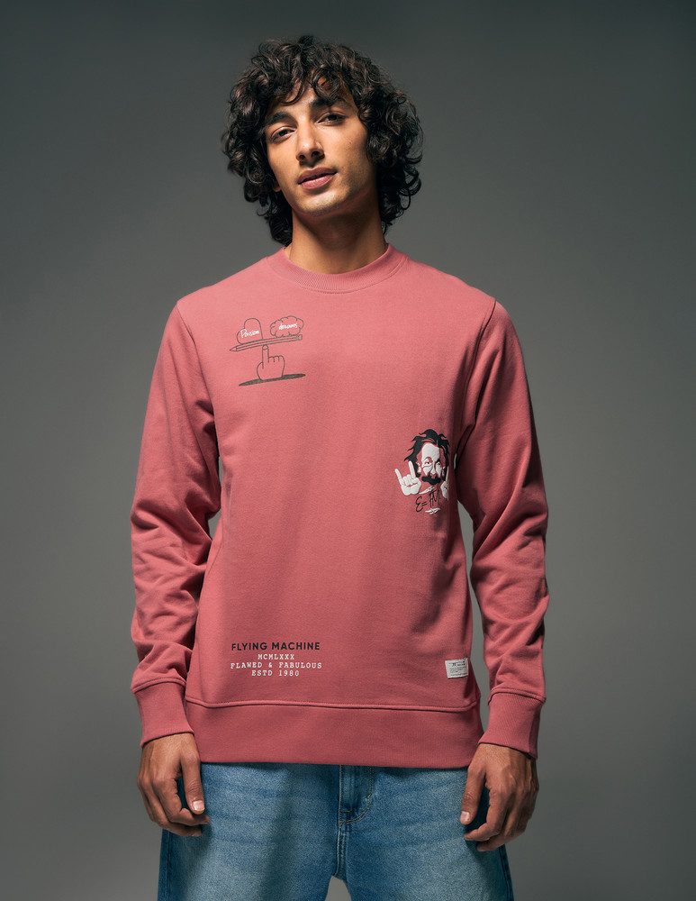 FLYING MACHINE Full Sleeve Graphic Print Men Sweatshirt - Buy FLYING MACHINE  Full Sleeve Graphic Print Men Sweatshirt Online at Best Prices in India |  Flipkart.com