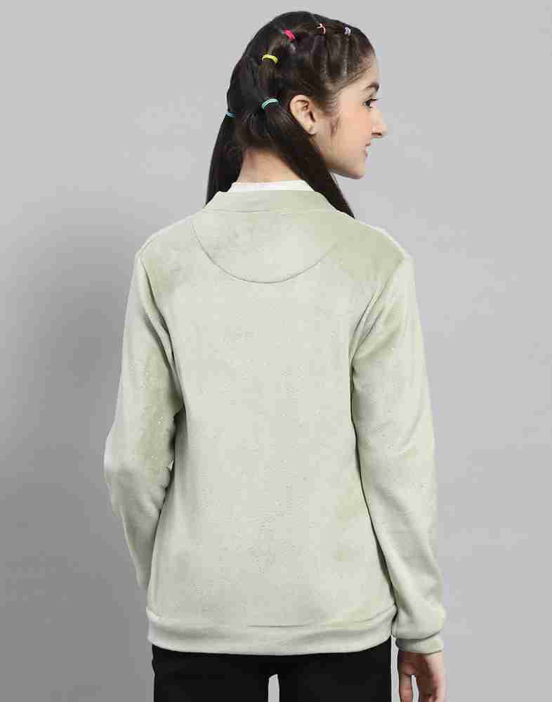 Buy Girls White Solid Sweatshirt Online in India - Monte Carlo