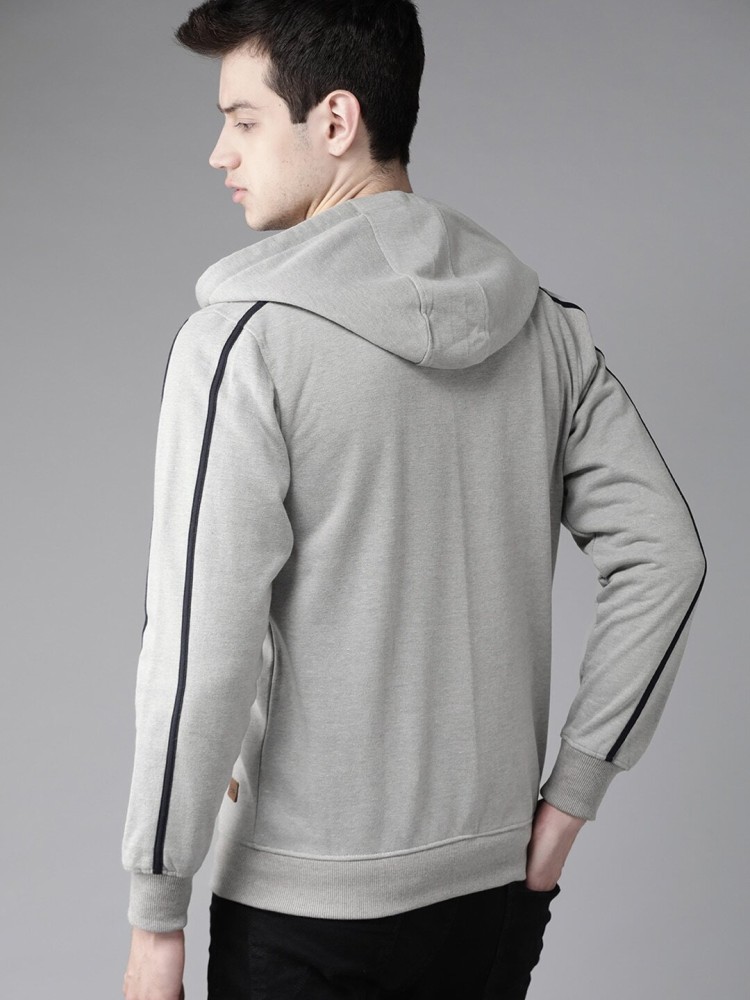 Men's Hoodie jacket Cameron, Cotton (Organic), Grey Melange