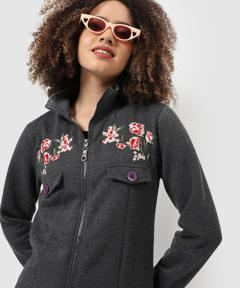 CAMPUS SUTRA Full Sleeve Embroidered Women Sweatshirt - Buy CAMPUS  