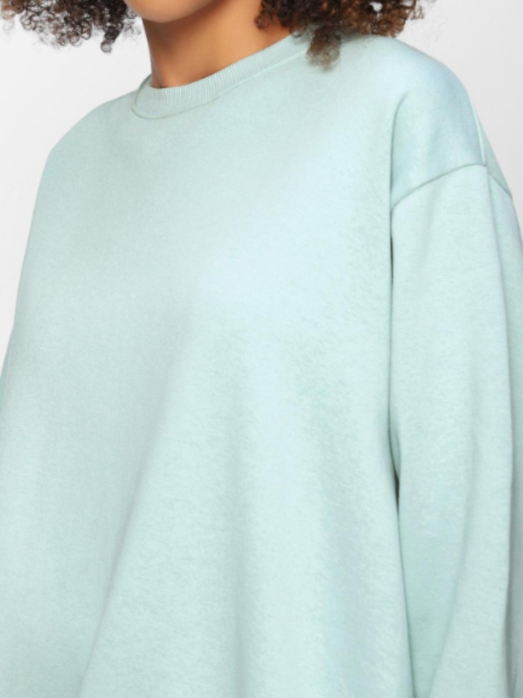 Buy Women's Green Oversized Sweatshirt Online at Bewakoof