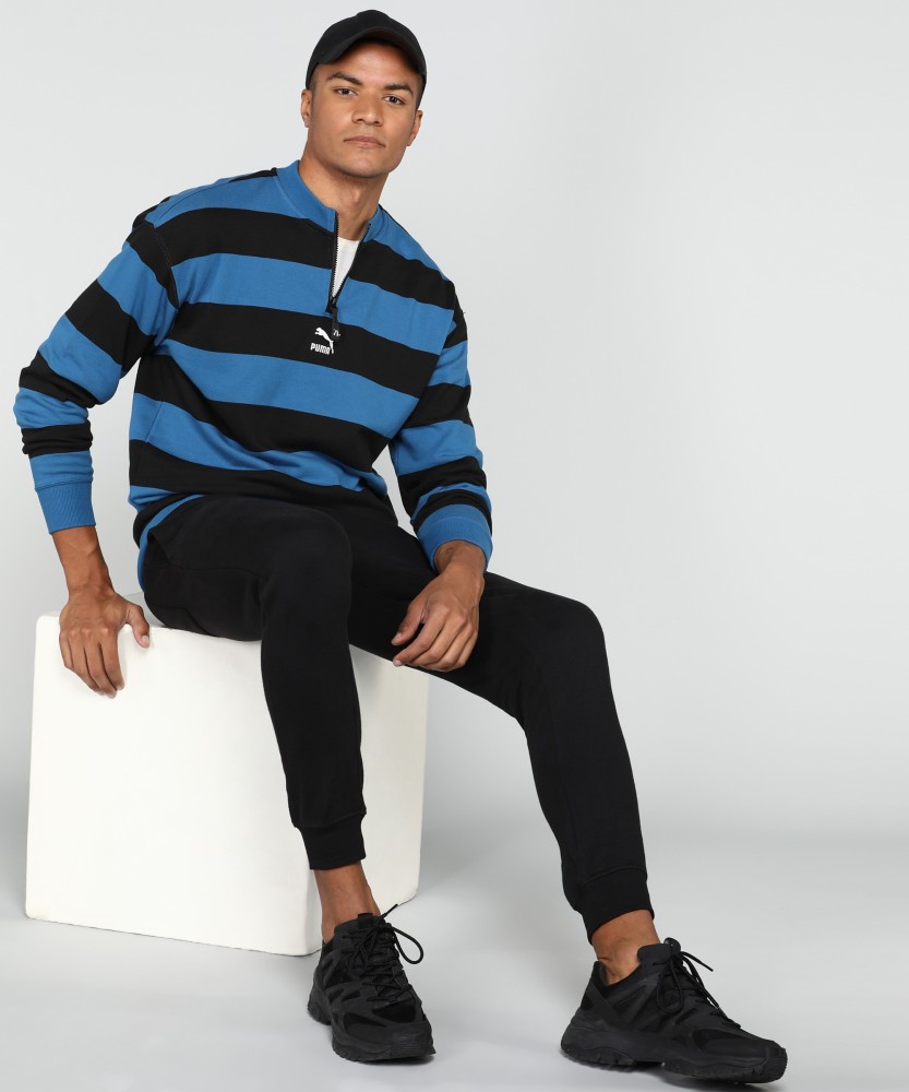 Puma on sale striped sweatshirt