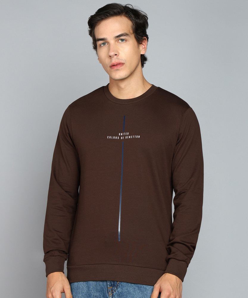 United colors of benetton full sleeve deals solid men's sweatshirt