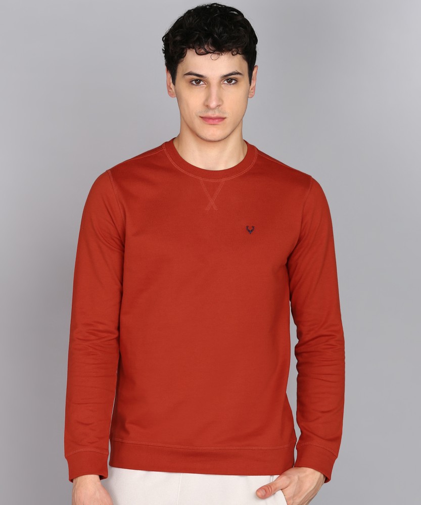 Allen solly 2025 orange sweatshirt