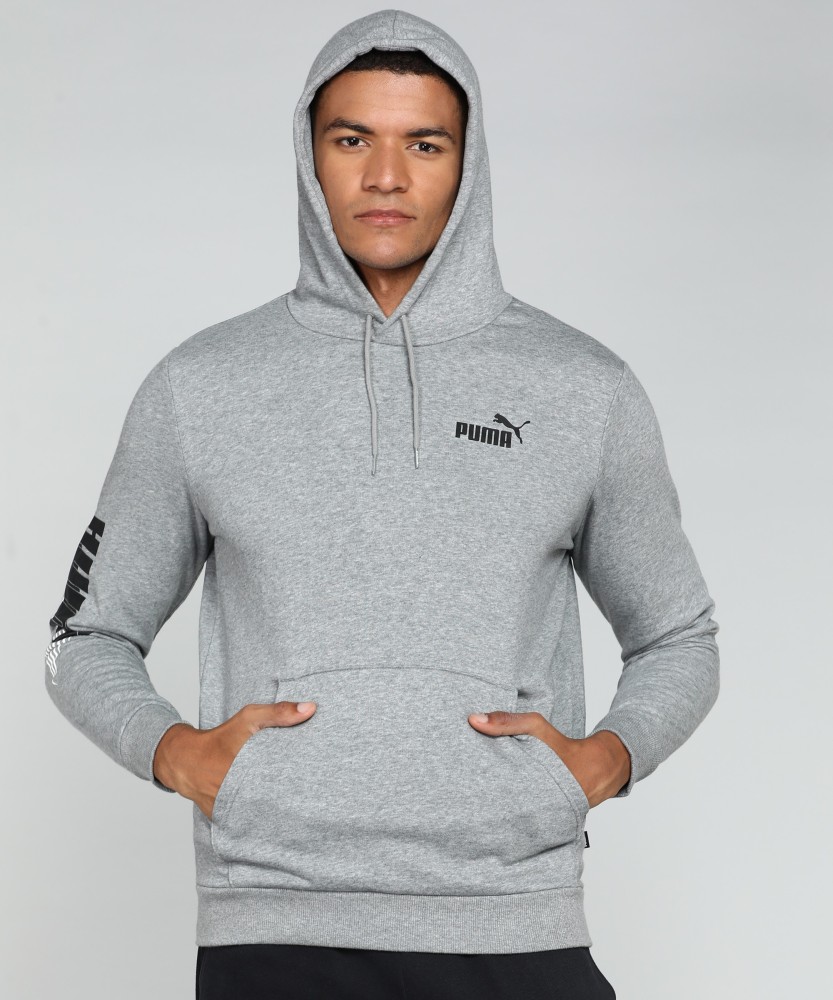 Mens grey cheap puma hoodie