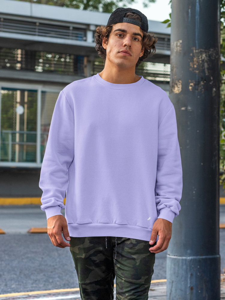 Lavender color sweatshirt sale