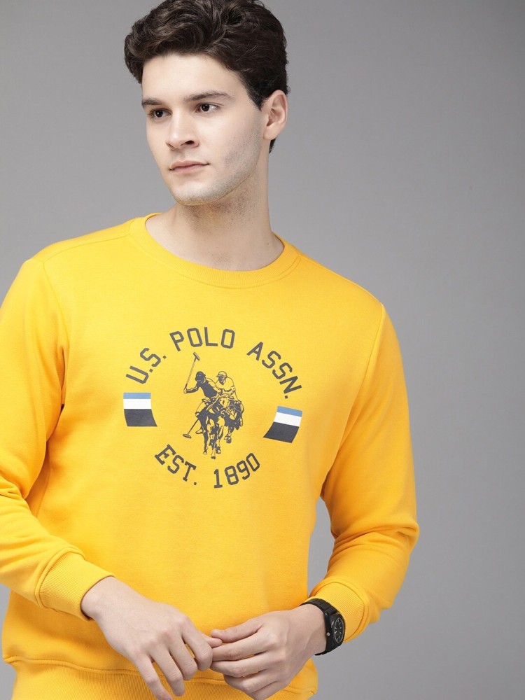 Us polo yellow sweatshirt sale