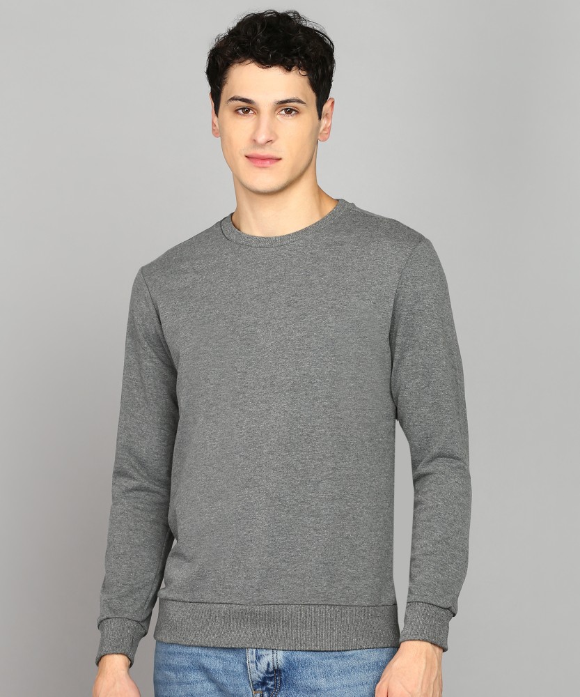 Full sleeve sales solid men's sweatshirt