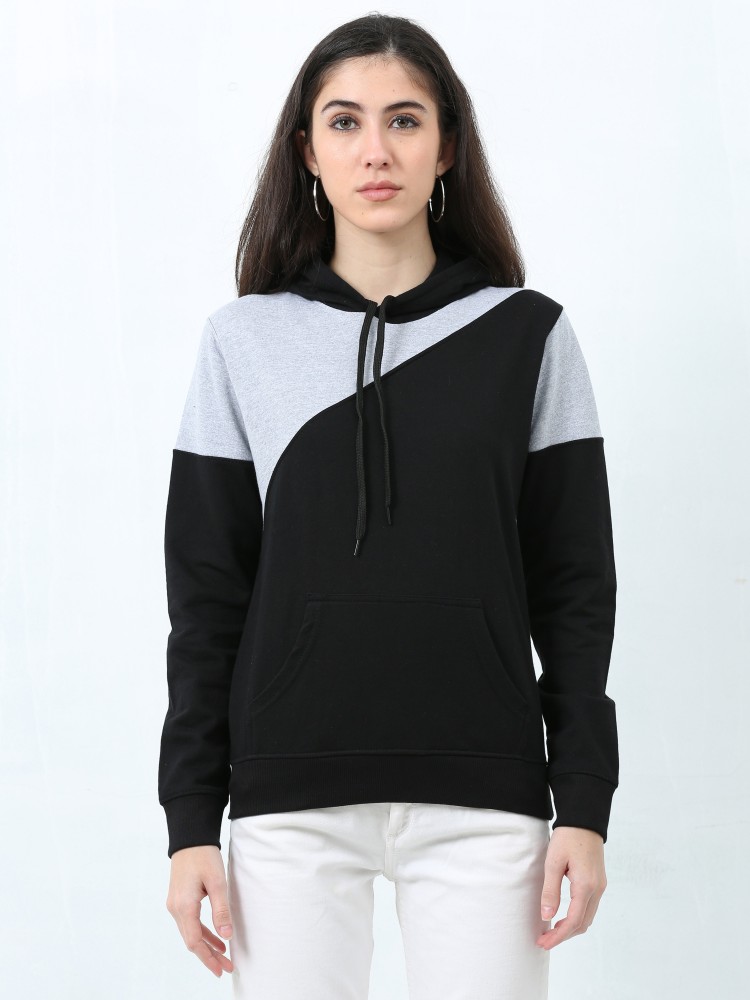 Women's Cotton Color Block Full Sleeve Sweatshirt – Fleximaa