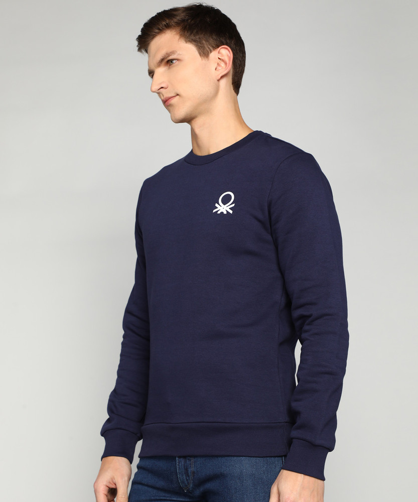 United colors of benetton full sleeve solid men's sweatshirt discount