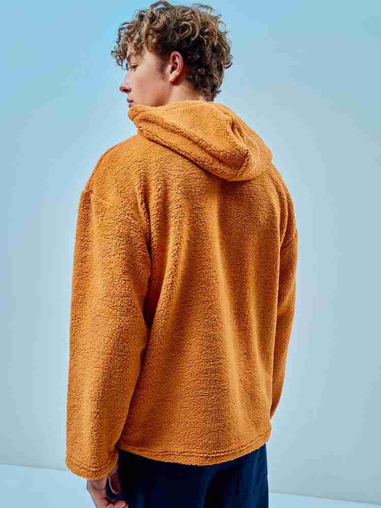 Orange cheap sherpa hoodie