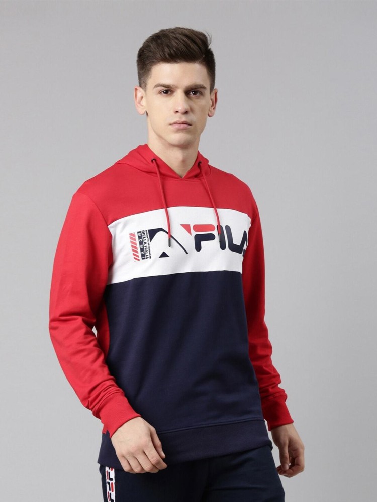 Fila hoodie mens sale black