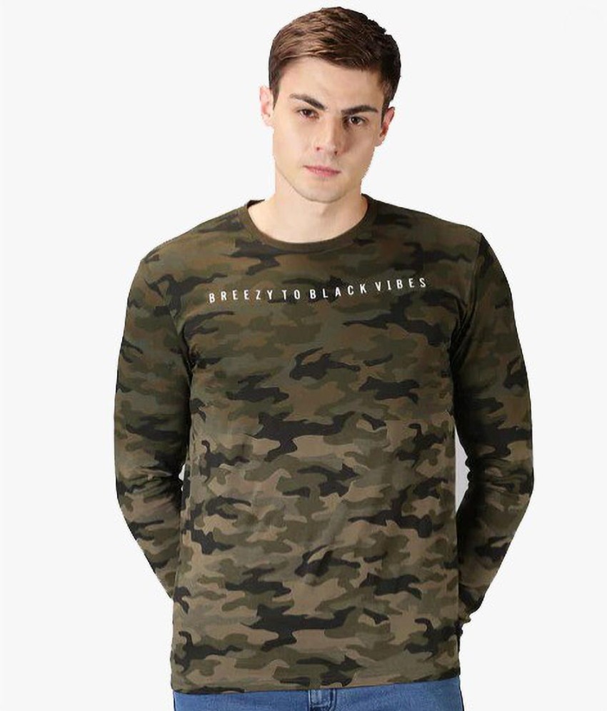 Shop for Camouflaged Full sleeved T-shirts Online at