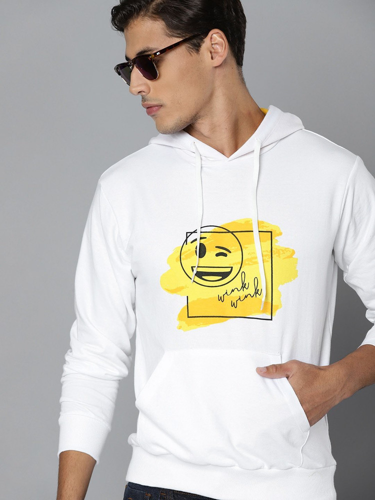 men smiley face sweatshirt