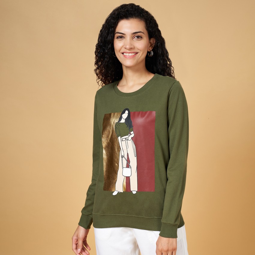 Honey By Pantaloons Full Sleeve Printed Women Sweatshirt Buy Honey By Pantaloons Full Sleeve Printed Women Sweatshirt Online at Best Prices in India Flipkart