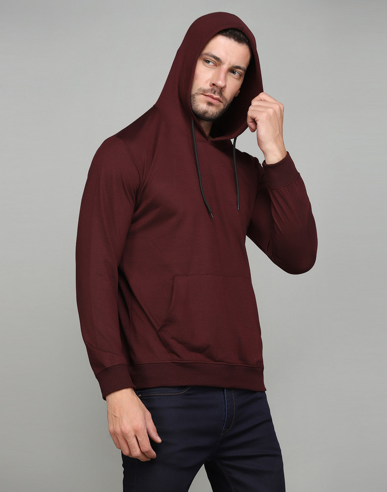 burgundy colour hoodie