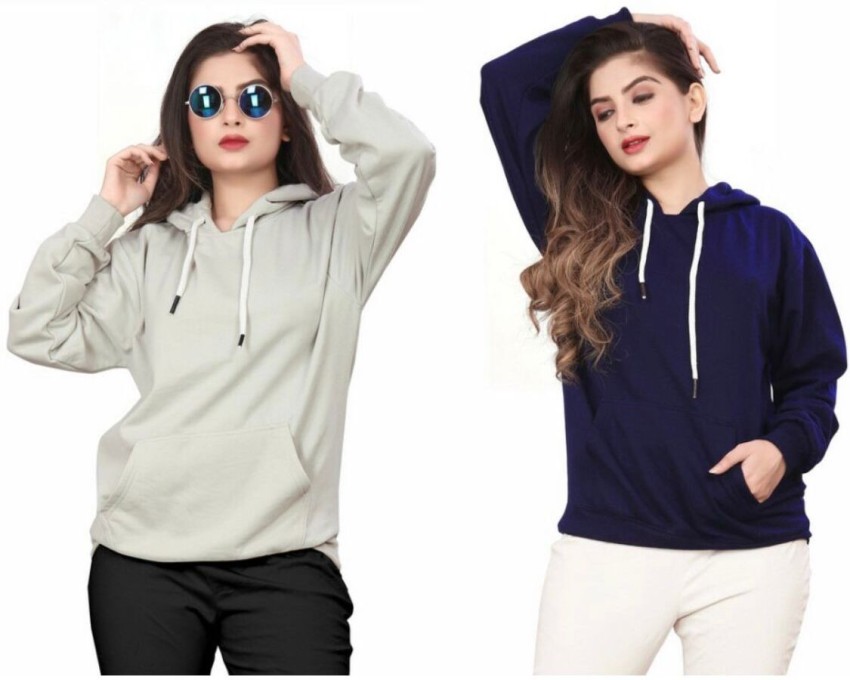 Women's Grey Hoodie Sweatshirt, 54% OFF